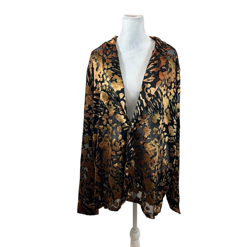 Brand new with Tags ASOS Edition Brand Gold and Black Velvet Burnout Too Large